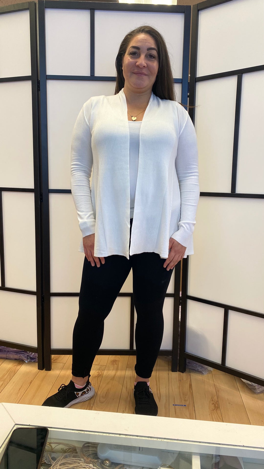 Luxurious Cashmere Feel Open Cardigan