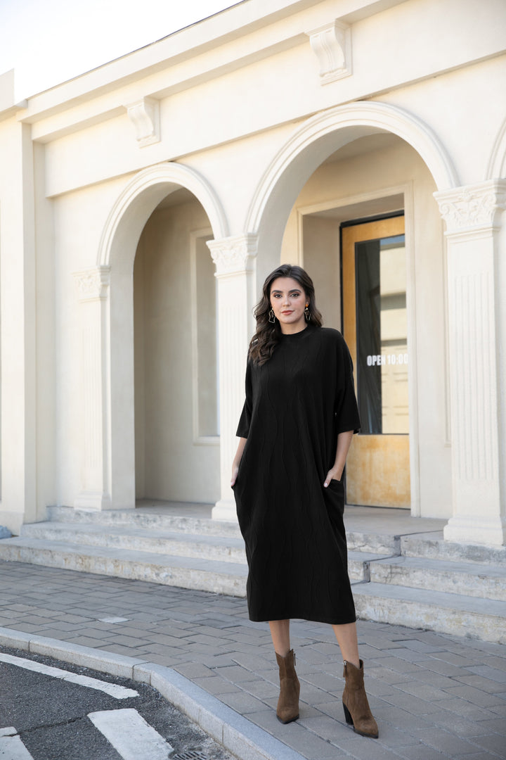 Regal Weave Sweater Dress