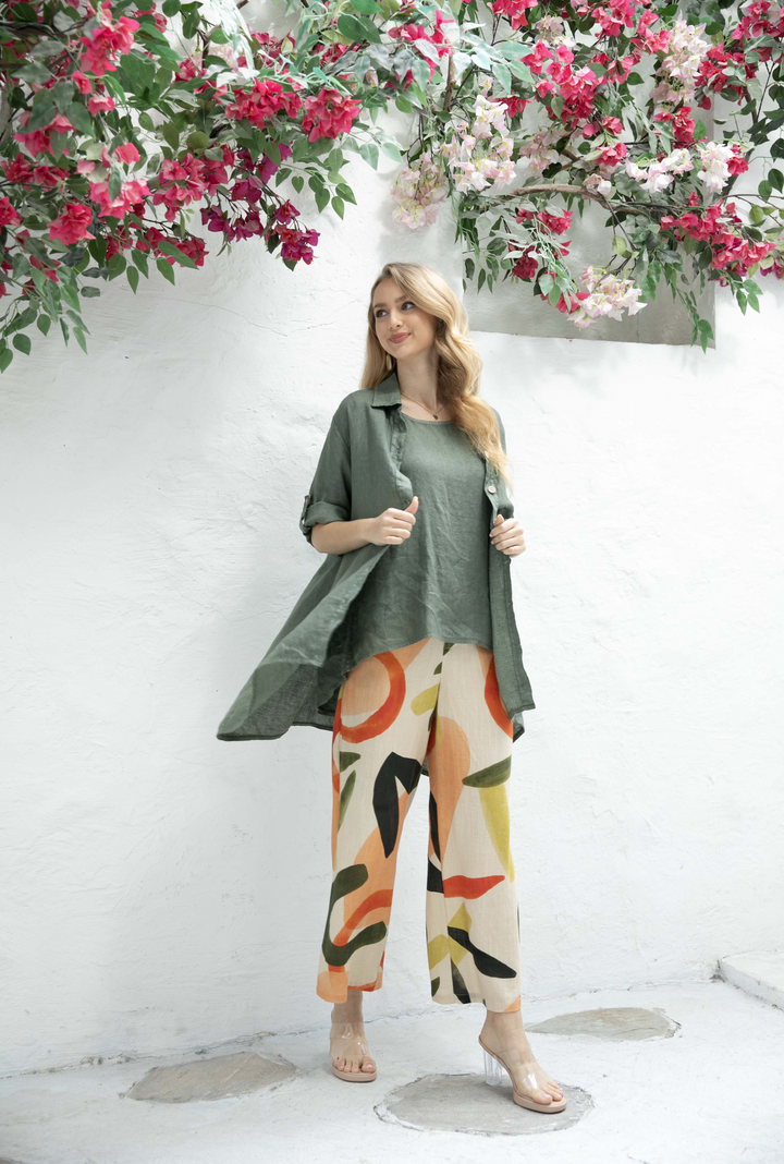 Daniella's Short Sleeved Linen Pullover