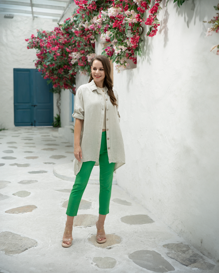 Daniella's Short Sleeved Linen Pullover