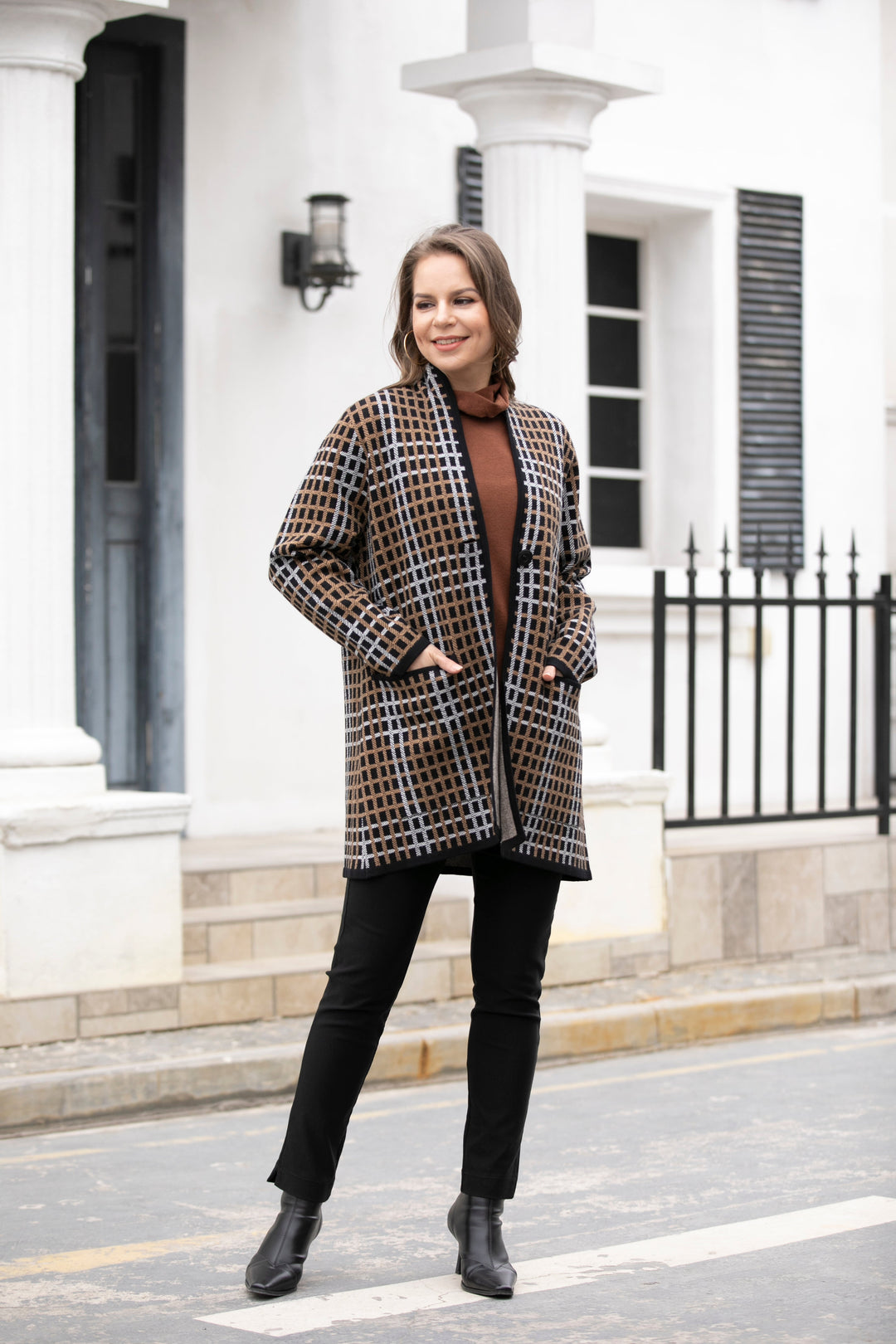 Printed Cardigan with Pockets