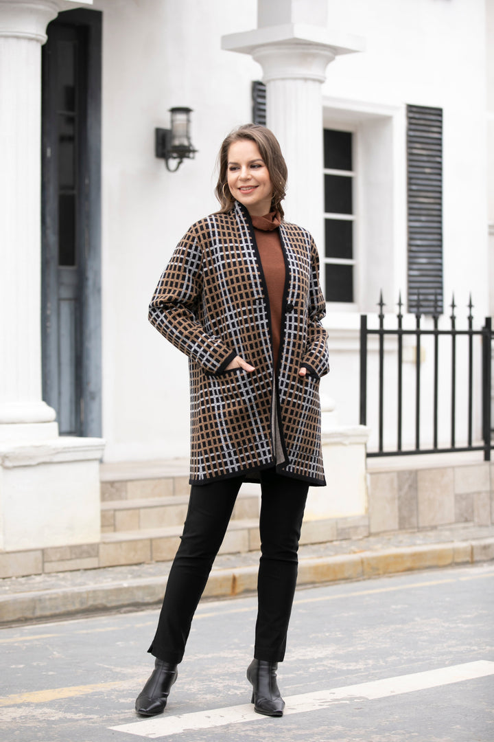 Printed Cardigan with Pockets