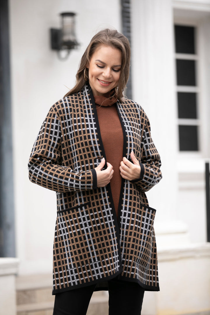 Printed Cardigan with Pockets