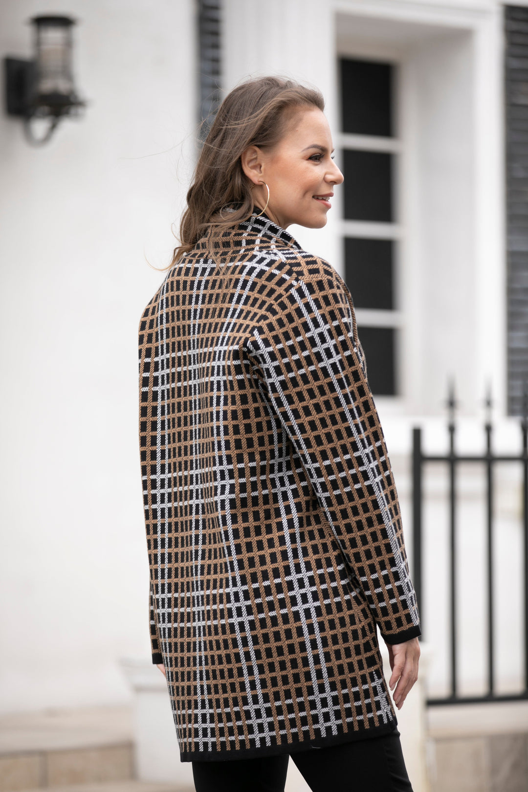 Printed Cardigan with Pockets