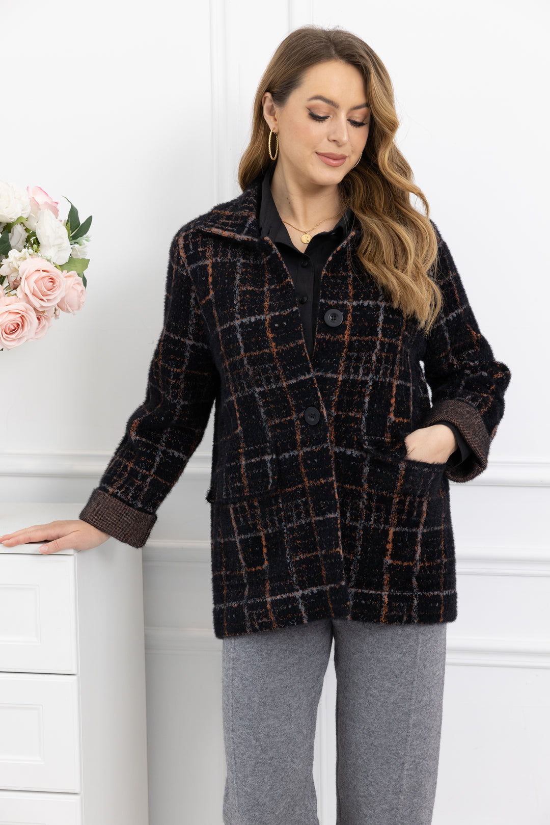 Autumnal Nights Plaid Jacket