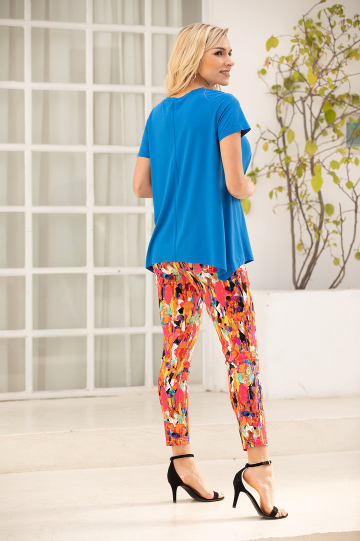 Bamboo High Low Round Neck Top