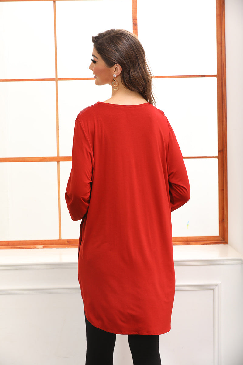 Bamboo Leather Patch Top