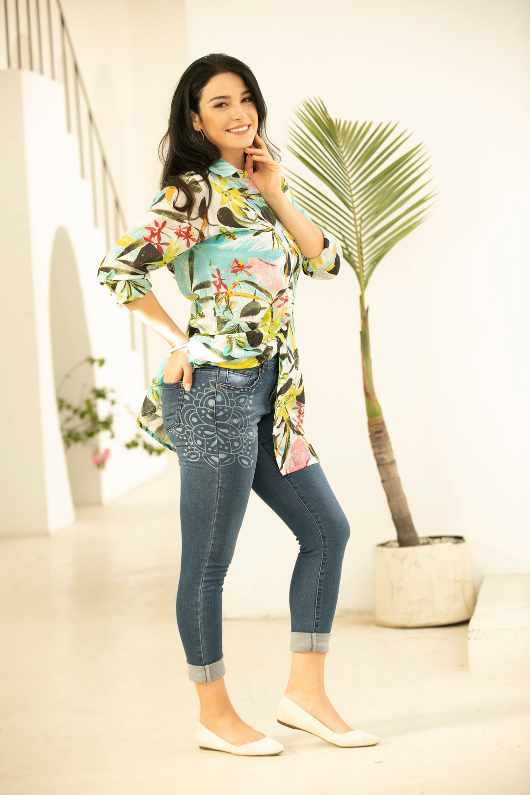 Cotton Button Up Top