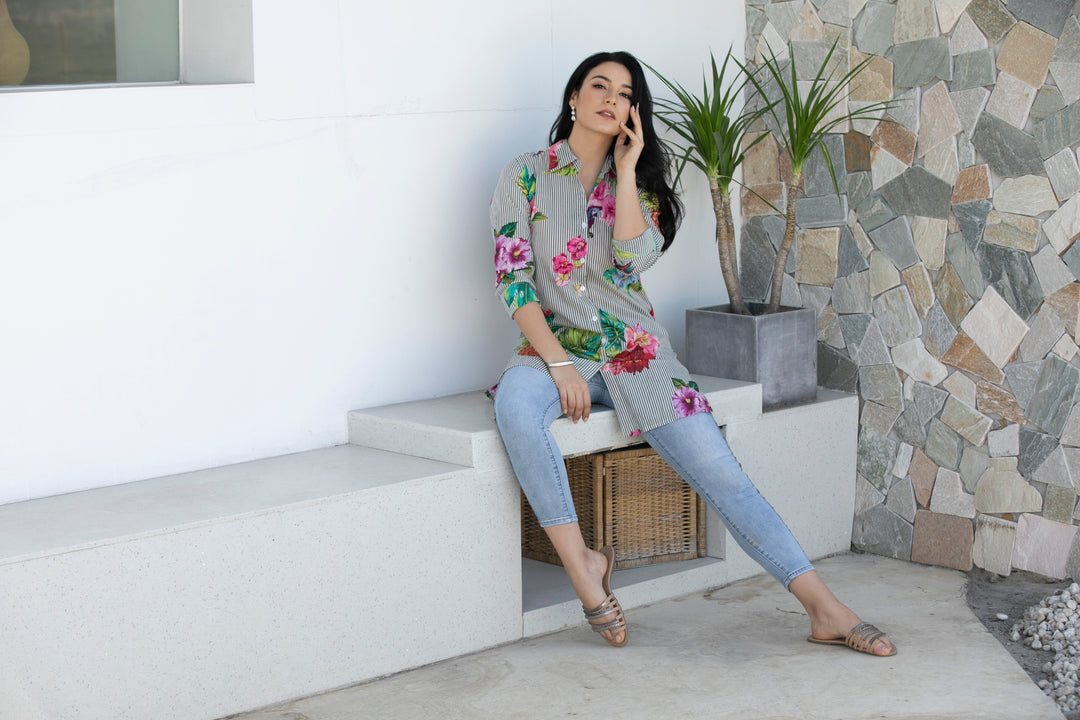 Cotton Button Up Top