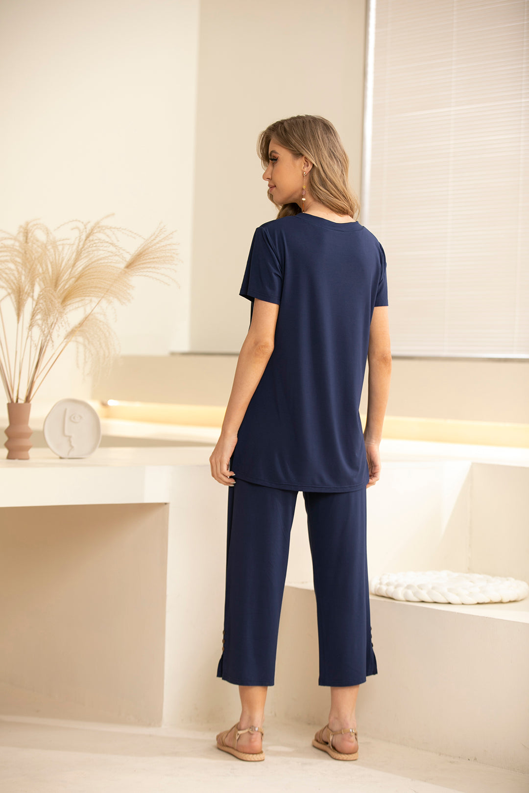 Bamboo Capri with Buttons