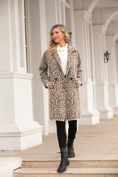 Leopard Print Long Coat