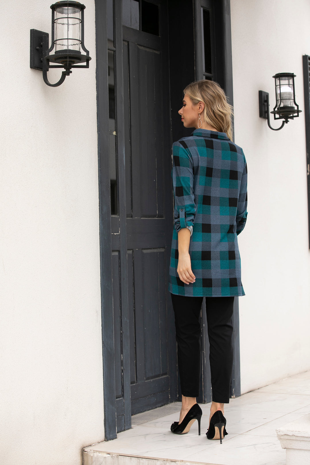 Checkered Button-Up Shirt