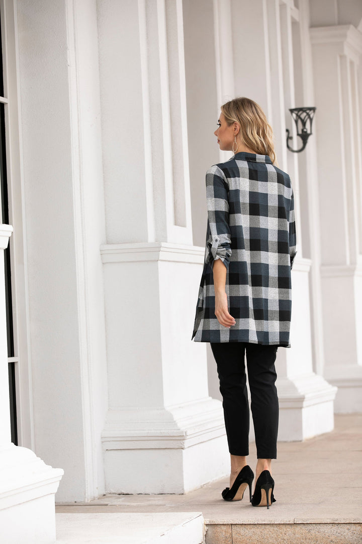 Checkered Button-Up Shirt