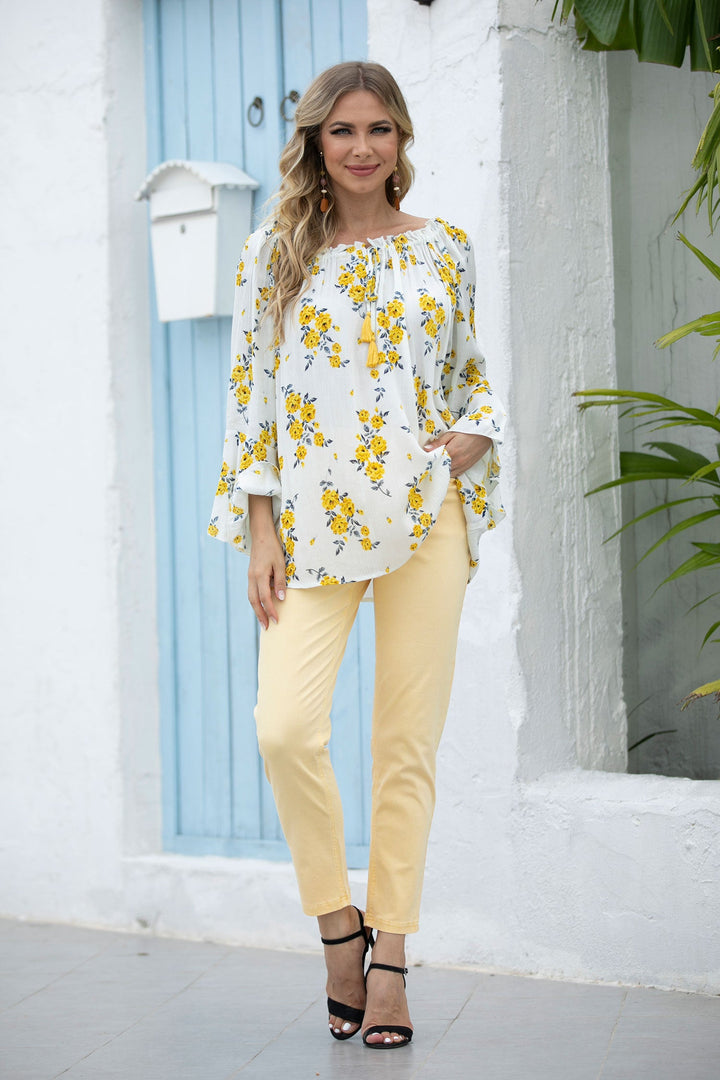 Off-Shoulder Floral Top