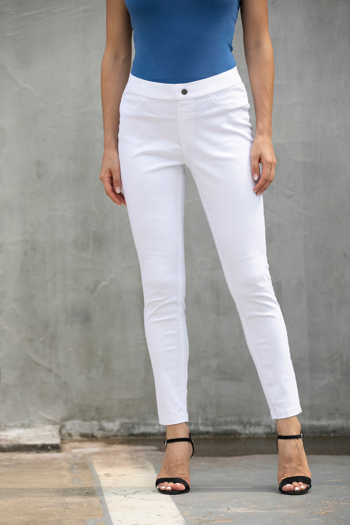 Pantalon de couleur unie à la cheville