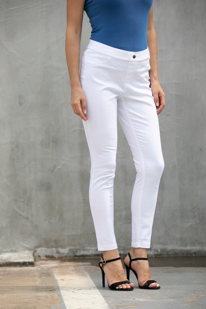 Pantalon de couleur unie à la cheville