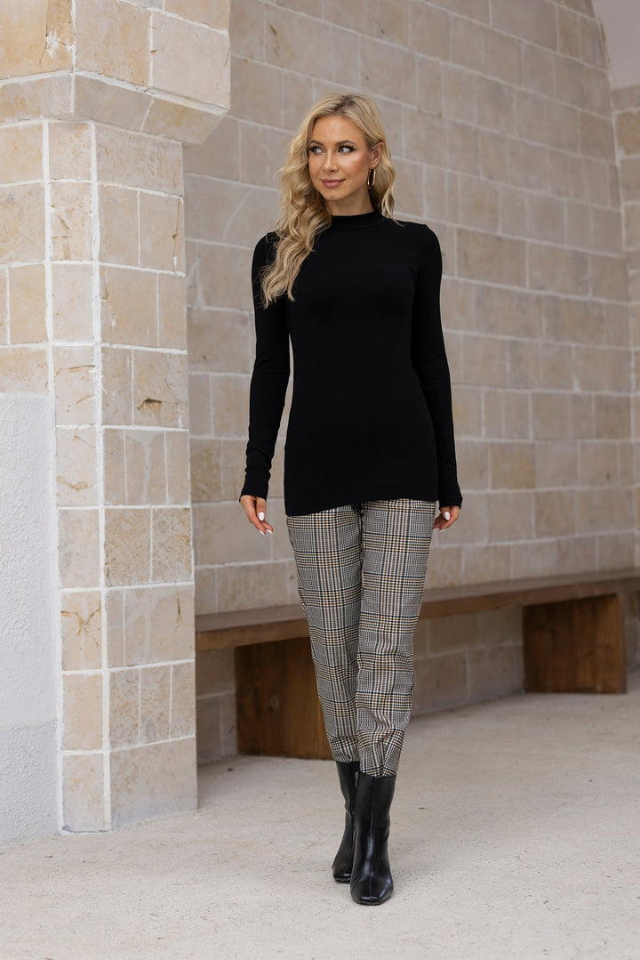 Bamboo Mock Neck Long Sleeved Top