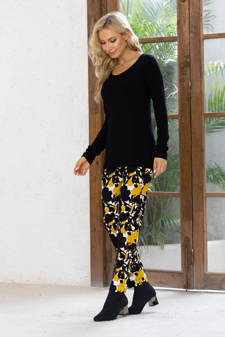 Bamboo Scoop Neck Long Sleeve Top