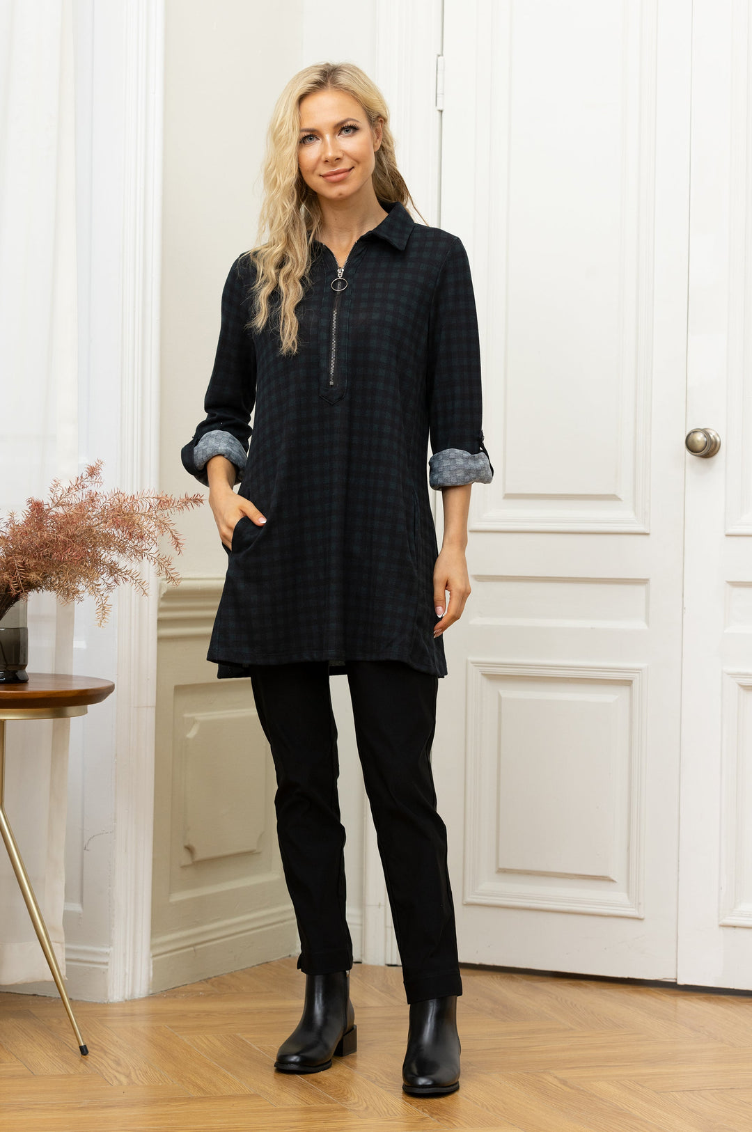 Nancy's Gingham Tunic w/ Pockets
