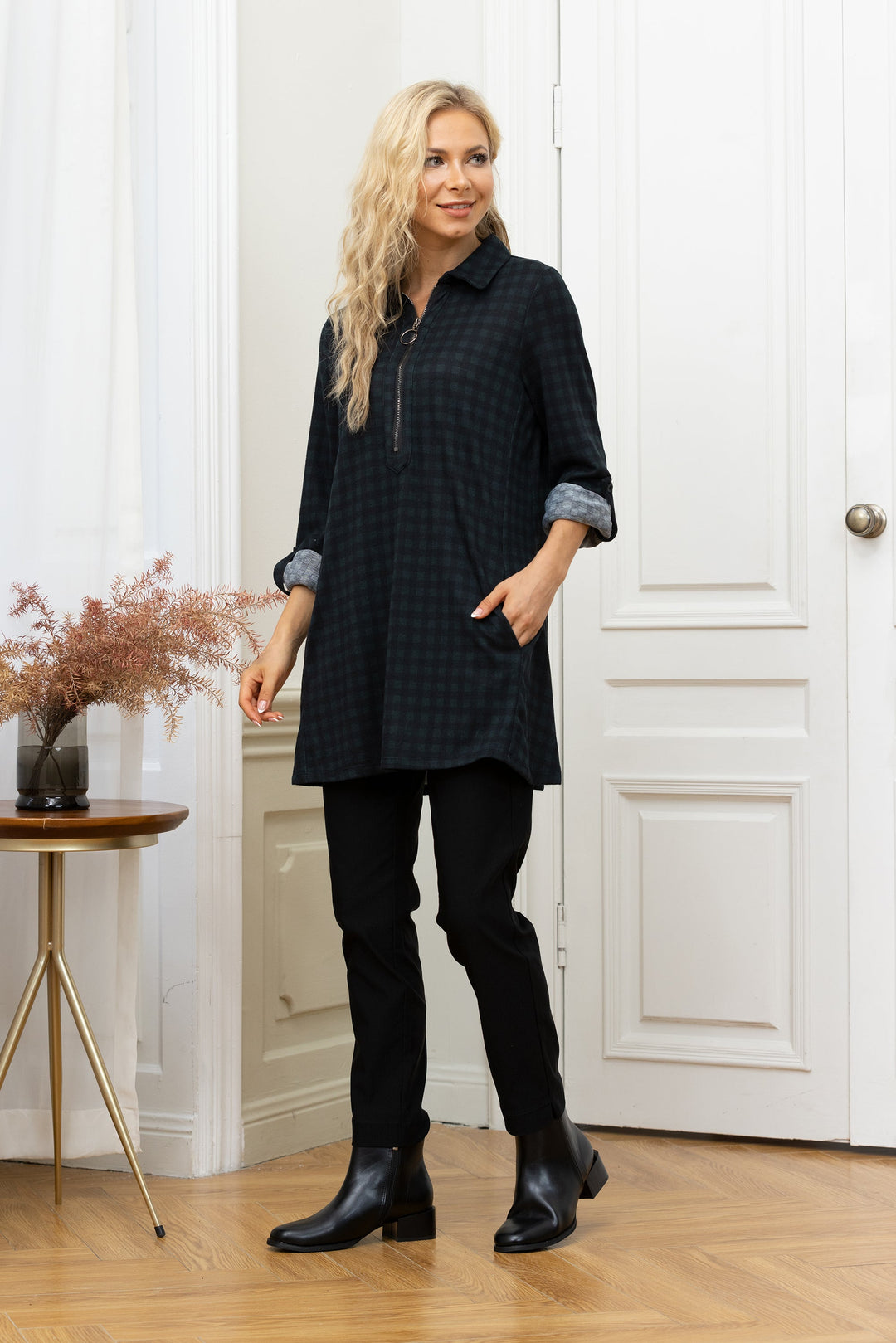 Nancy's Gingham Tunic w/ Pockets