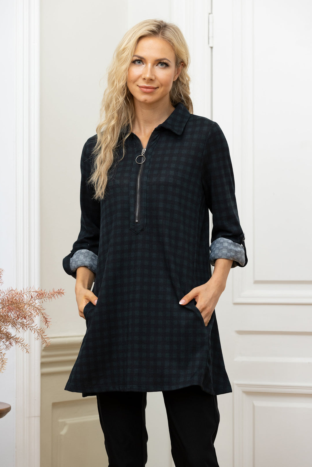 Nancy's Gingham Tunic w/ Pockets