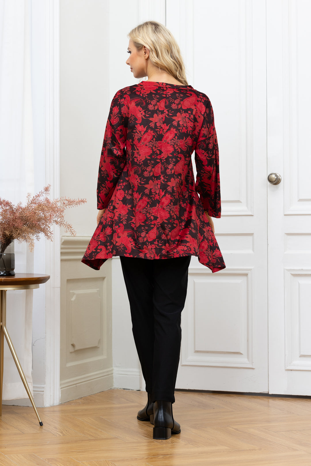 Poly Suede Printed Tunic