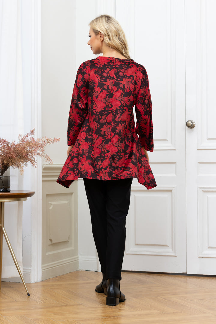 Poly Suede Printed Tunic