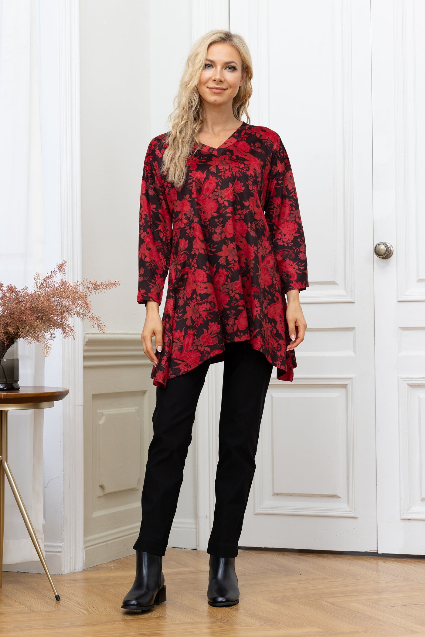 Poly Suede Printed Tunic