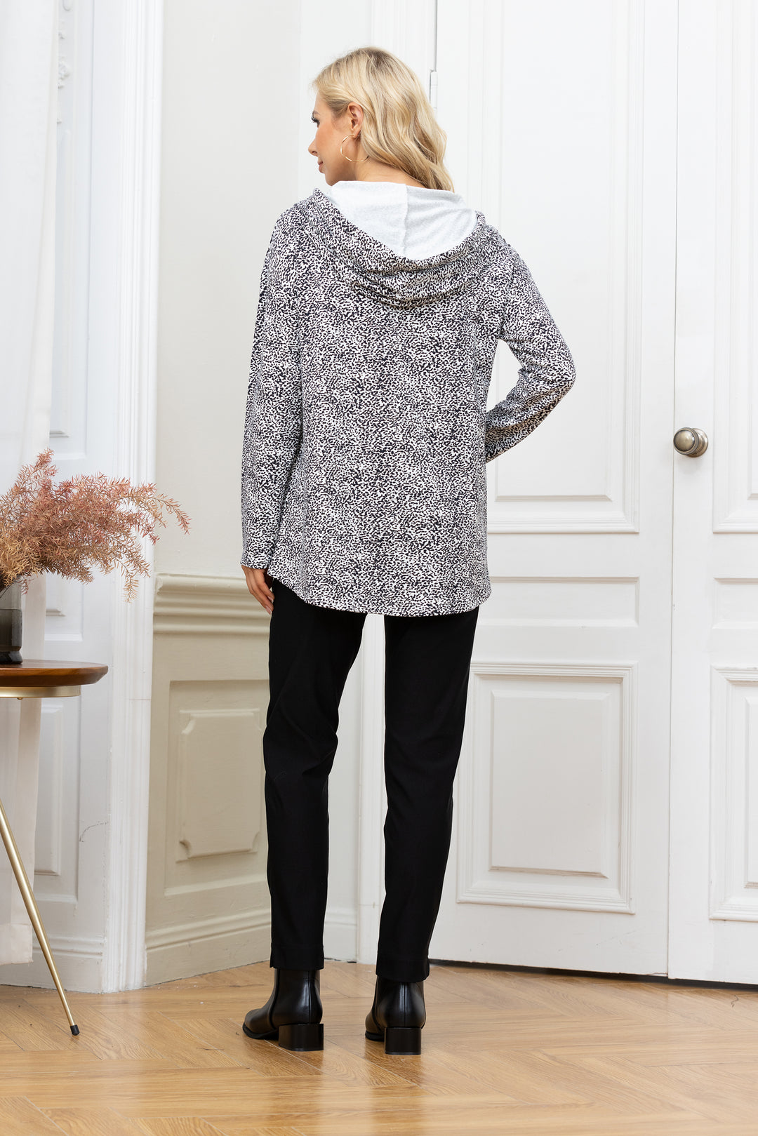 Bamboo Baby French Terry Hoodie winter Animal Print