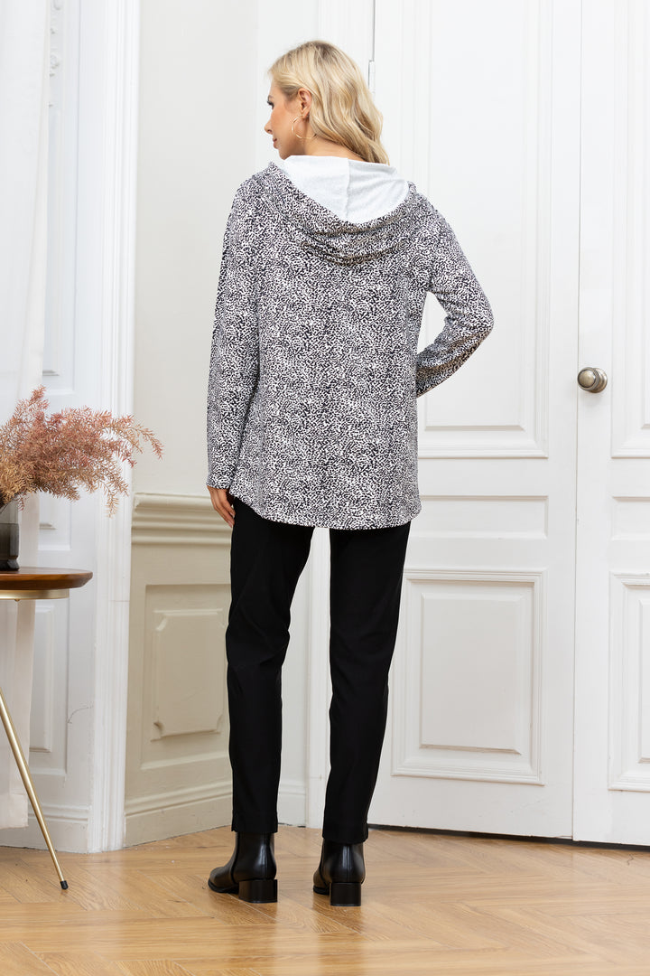 Bamboo Baby French Terry Hoodie winter Animal Print