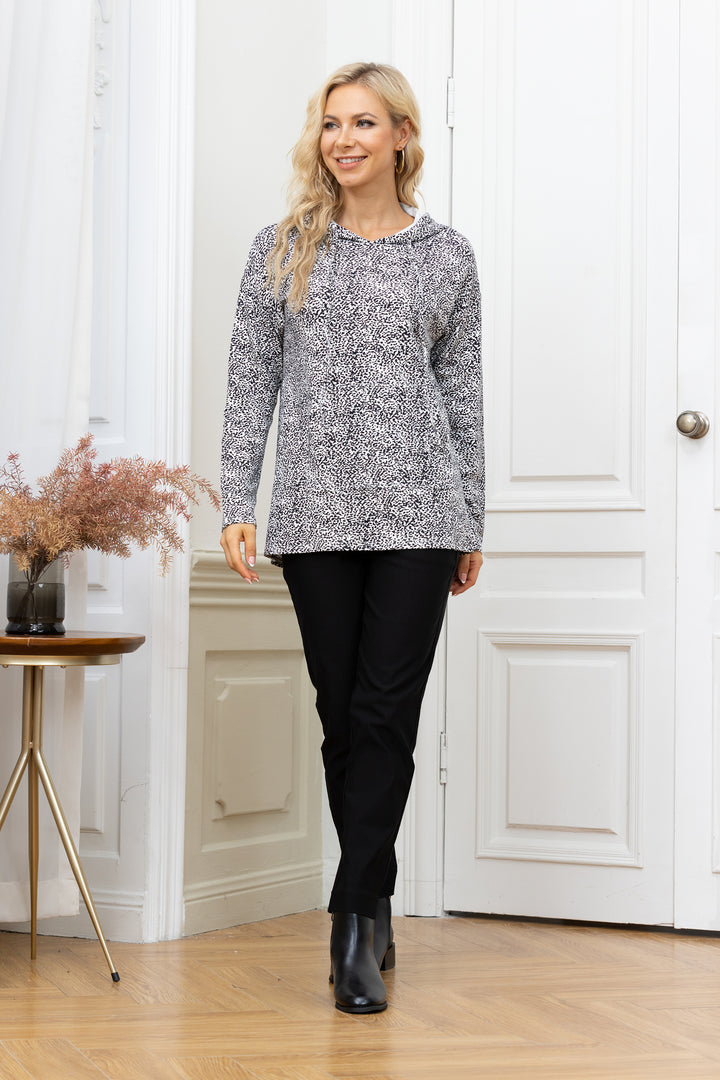 Bamboo Baby French Terry Hoodie winter Animal Print