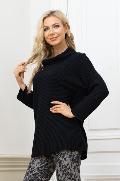 Knit Top with Cowl Neck