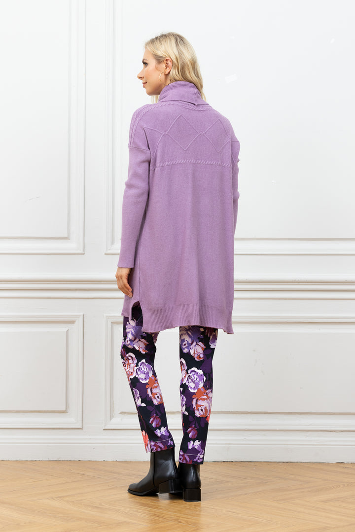 High-Low Cable-Detail Tunic