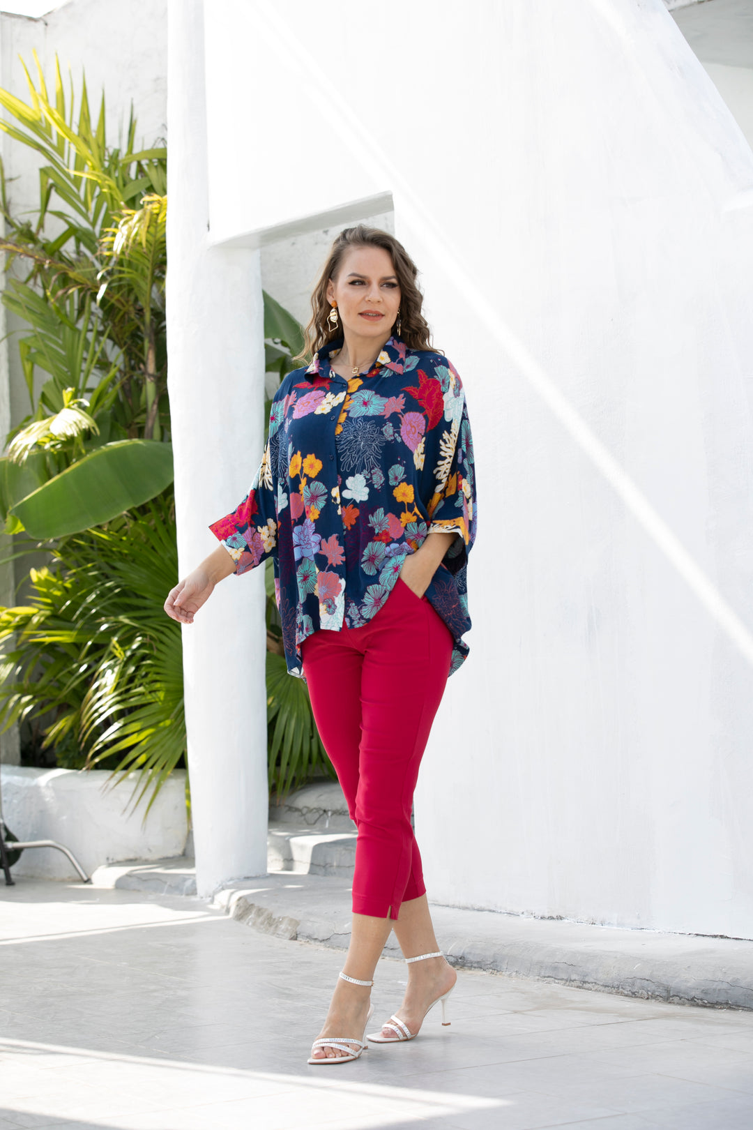 Benoîte's Navy Floral Top