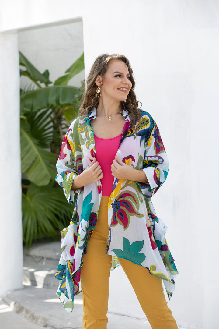 Mimi's Printed Cotton Top