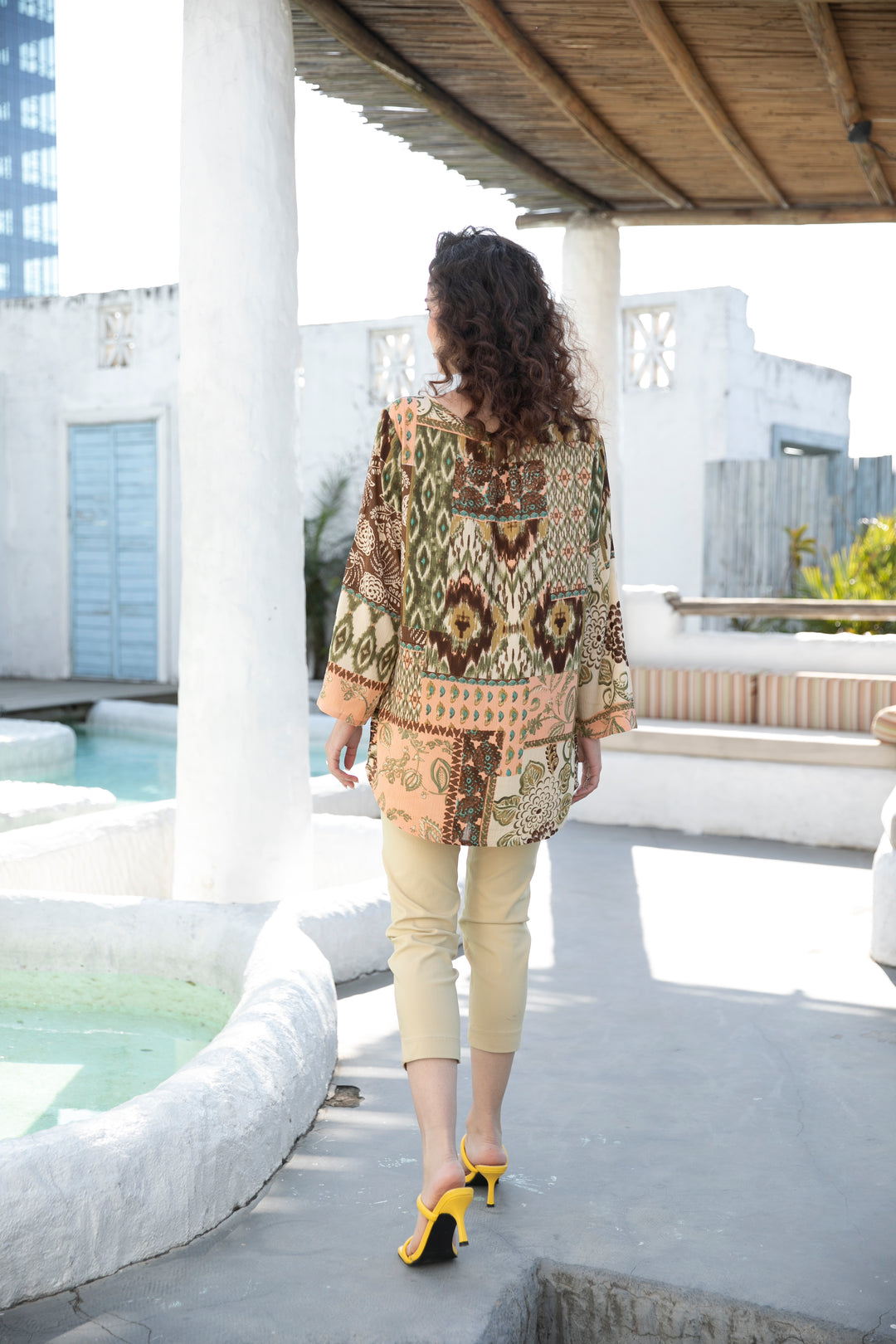 Rosemary's Peach Paisley Top