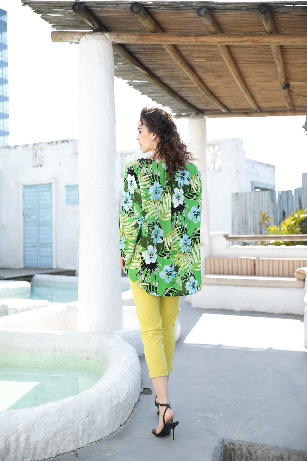 Kendall's Green Tropical Top