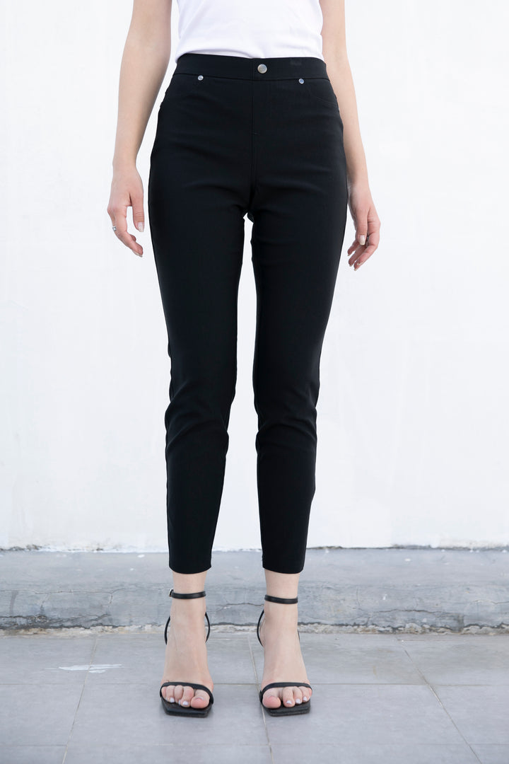 Pantalon de couleur unie à la cheville