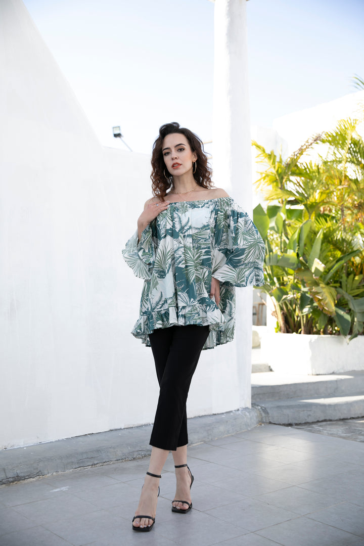 Jemma's Tropical Off-Shoulder Top