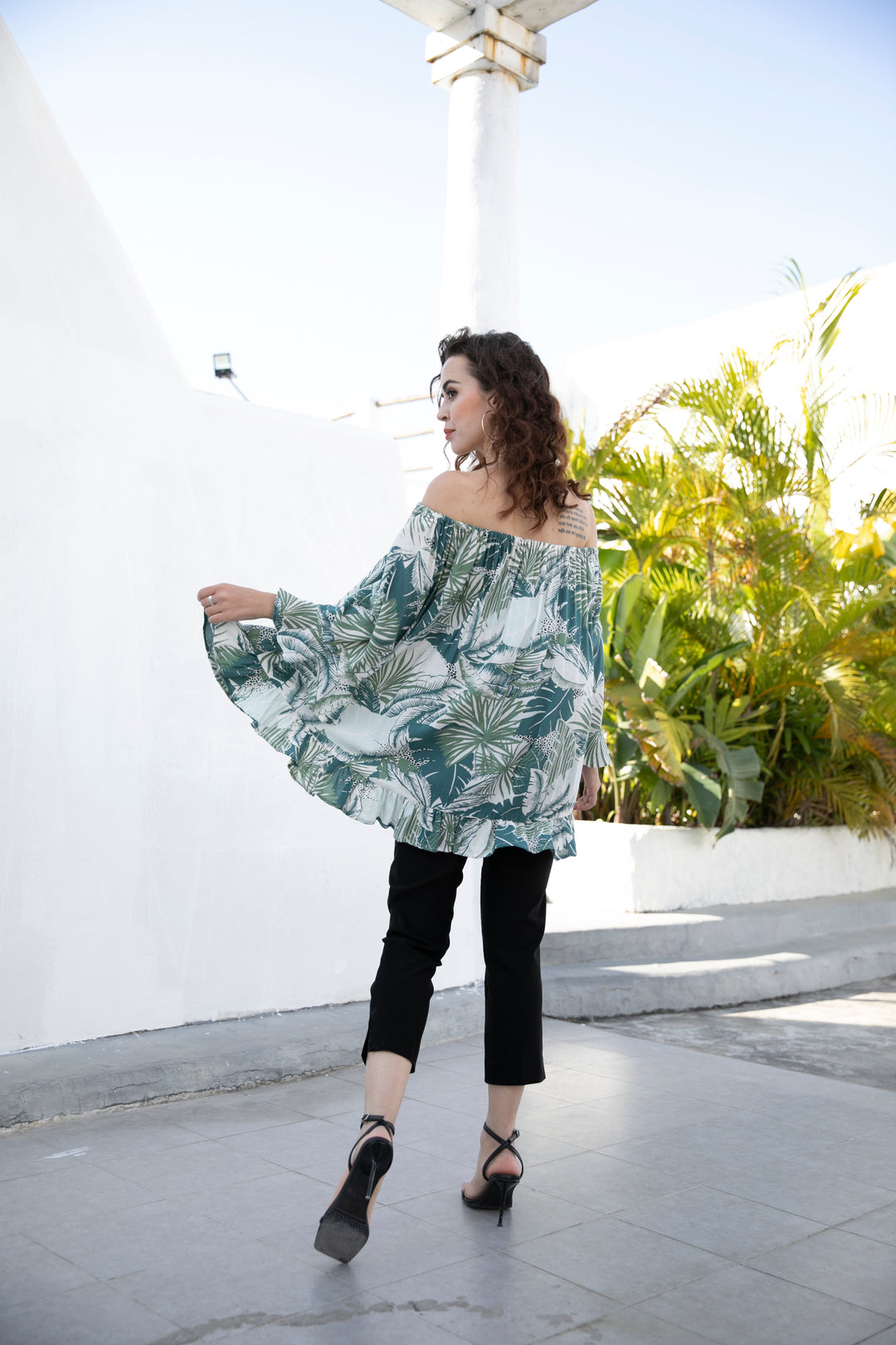 Jemma's Tropical Off-Shoulder Top