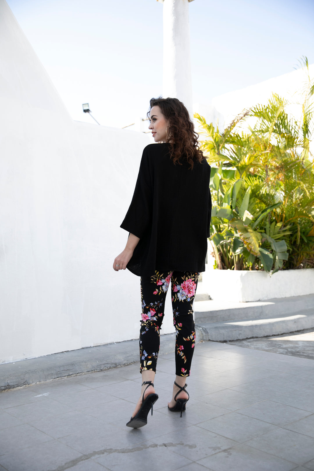 Exclusive Cotton Gauze- Drop shoulder Top