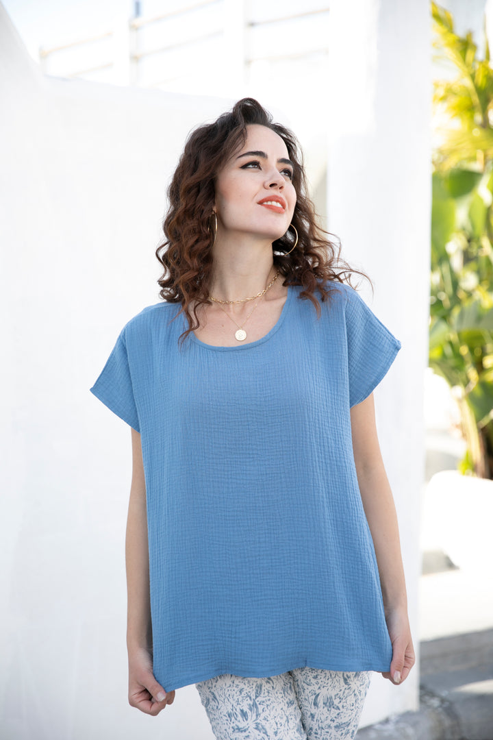 Exclusive Cotton Gauze- Kitty Top