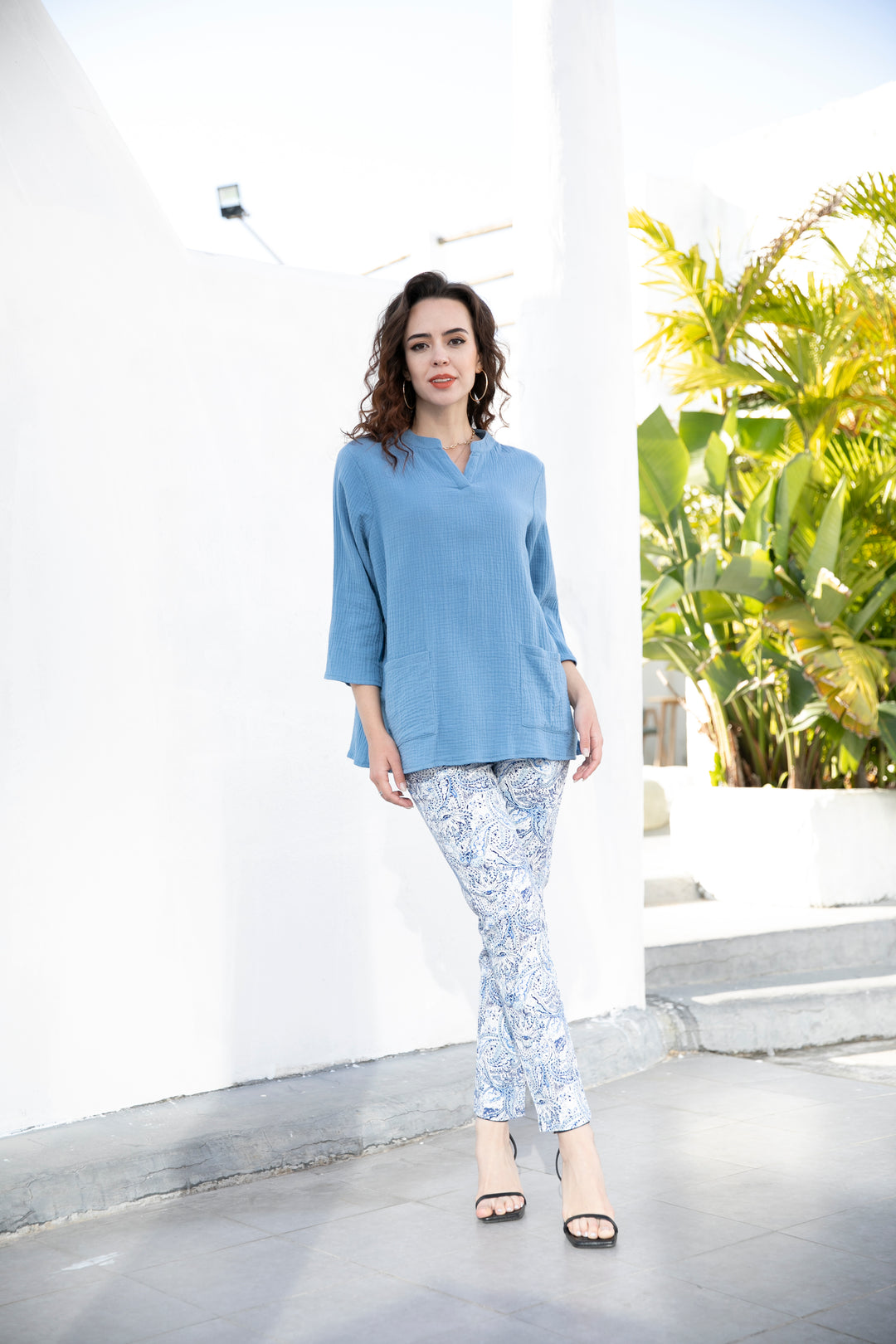 Exclusive Cotton Gauze- Dianne Top