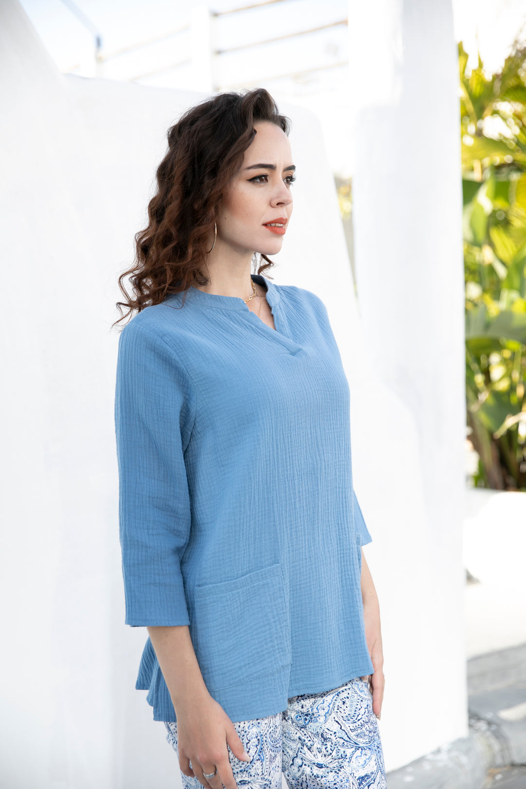 Exclusive Cotton Gauze- Dianne Top