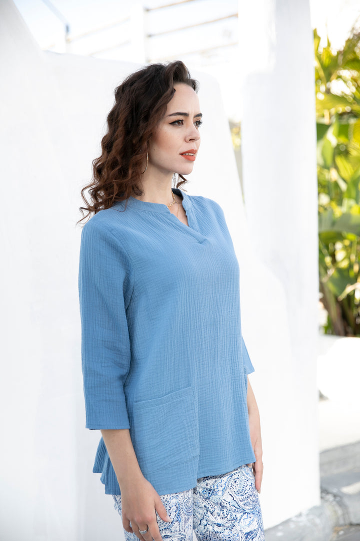 Exclusive Cotton Gauze- Dianne Top