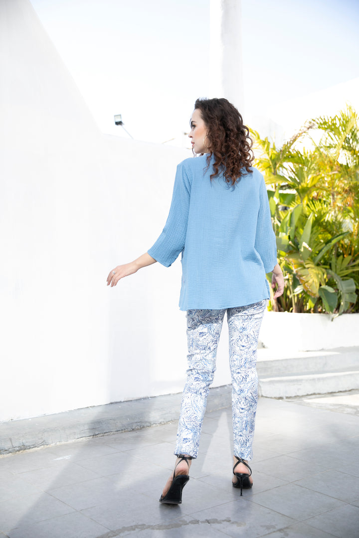 Exclusive Cotton Gauze- Dianne Top