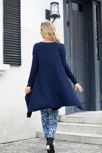 Cashmere Feel Front Pocket A-Line Tunic