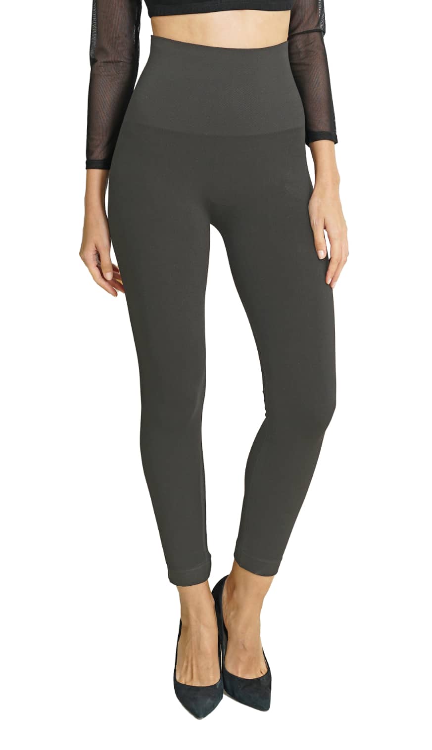 Bamboo 6 Inch High Band Legging - Tummy Tucker
