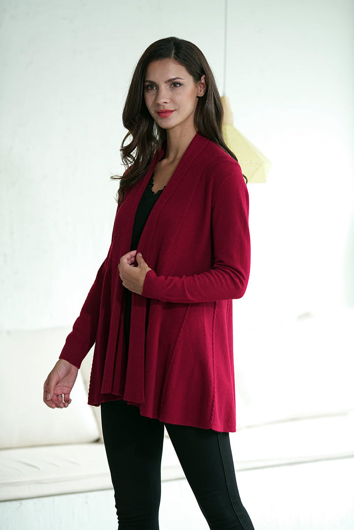 Luxurious Cashmere Feel Open Cardigan