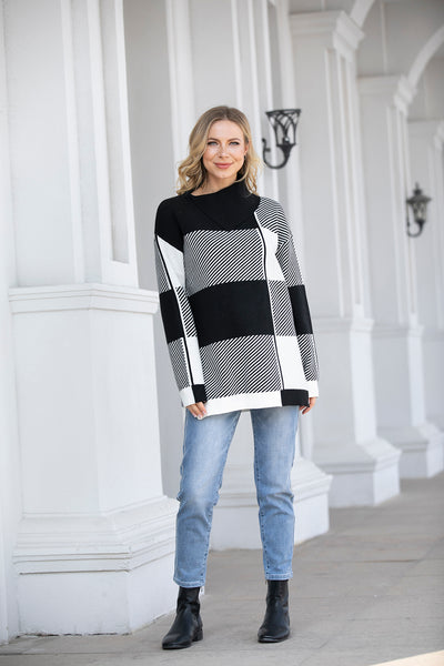 Modern Block Lines Sweater